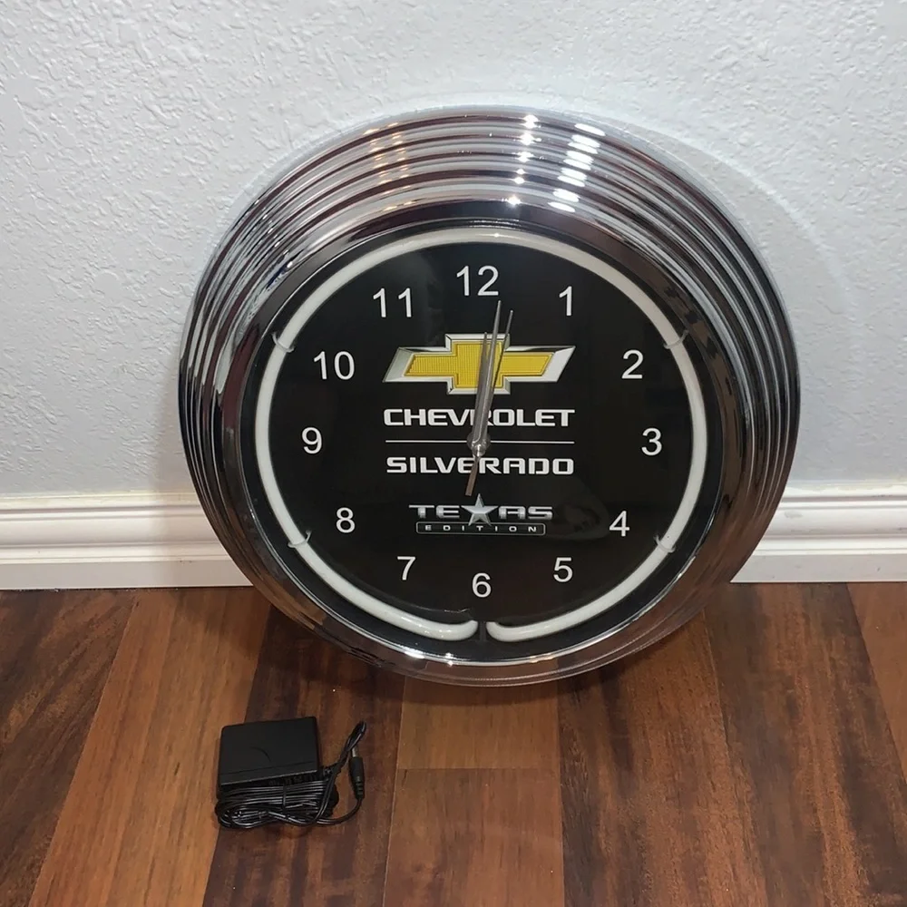 Chevrolet Silverado Texas Edition LED Wall Clock – Black | NWT